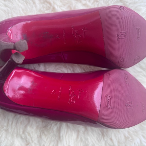Christian Louboutin Fuchsia Patent Leather Pumps | Size 41 - Picture 8 of 10
